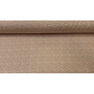 Dekoračná látka TWIST F01 malý kvietik oranžová šírka 140 cm