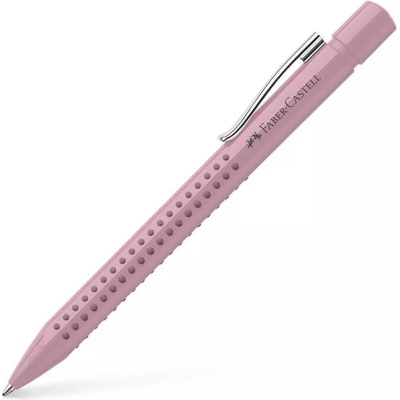 Faber-Castell Химикалка, 0, 5 мм, с бутон, розов корпус, FABER-CASTELL "Grip 2010-M", синя 243907 (243907)