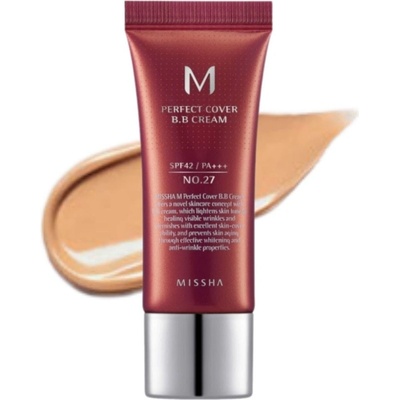 Missha M Perfect Cover BB krém 27 Honey Beige SPF42 PA+++ 20 ml