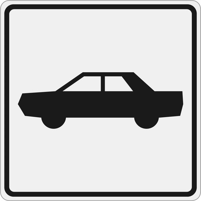Dopravní značka E9 Druh vozidla - Osobní automobil