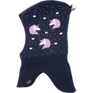 maximo Зимна шапка (beanie) maximo Girl's Slouch Hat Jacquard Unicorn Beanie - Navy / Chive Blossom - размер 49-51 cm (904-2932-0412)