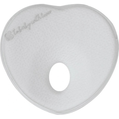 KikkaBoo Ergonomický Vankúšik Z Pamäťovej Peny Heart Airknit White