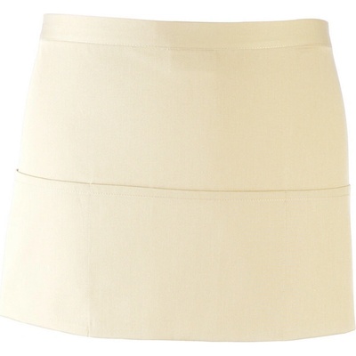 Premier Zástěra Colours PR 155 do pasu s kapsou krátká COT39015510099-natural