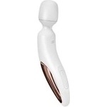 Satisfyer масажна глава Wand-erland бяла XXL мощна вибрационна масажна глава с USB зареждане (P26066)