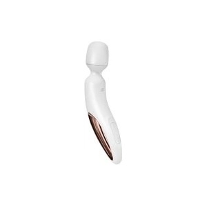 Satisfyer масажна глава Wand-erland бяла XXL мощна вибрационна масажна глава с USB зареждане (P26066)