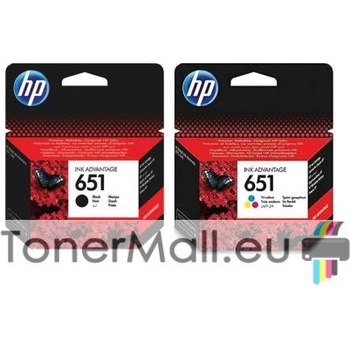 HP Комплект 2 мастилени касети HP 651 Black / Tri-Color