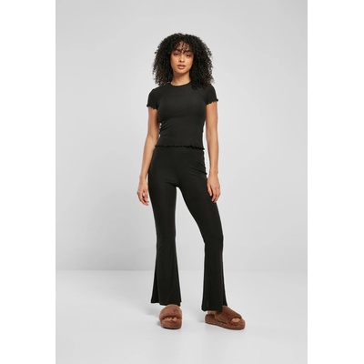 Urban Classics Дамска тениска в черен цвят Urban Classics Ladies Short Rib TeeUB-TB5066-00007 - Черен, размер M