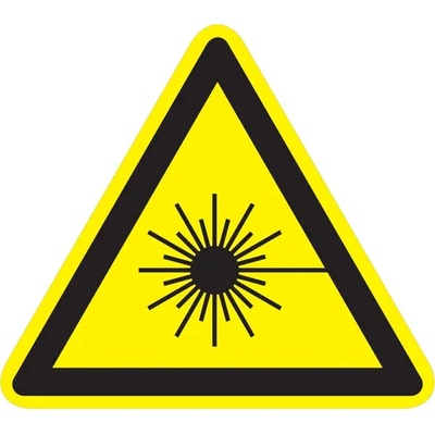 Varovné značení, varování před laserovým paprskem – protiskluzové PVC, 400×347 mm