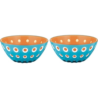 GUZZINI LE MURRINE Sada dvou misek modro oranžová 12,5 cm