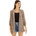 PIECES Сако Pieces Boss 3/4 Printed blazer - Brown (Silver Mink / Aop Houndstooth)