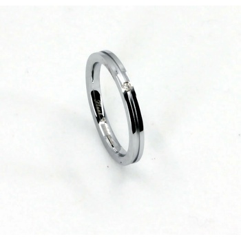 Genco Prsteň z chirurgickej ocele s diamantom GRSD27