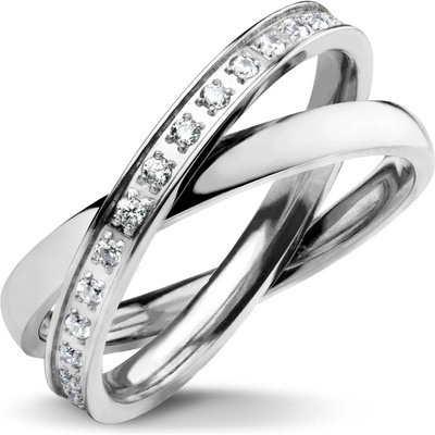 Bruno prsten TWIST s kamínky S4062