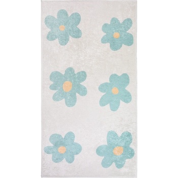 Vitaus Детски килим подходящ за пране в цвят мента и слонова кост 160x230 cm Cute Flowers Green - Vitaus (KRN-6203-Green-160x230)