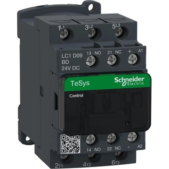 Schneider SE Контактор TeSys D 3P 4kW (9A AC-3) 1NO-1NC 24Vdc - LC1D09BD (LC1D09BD)