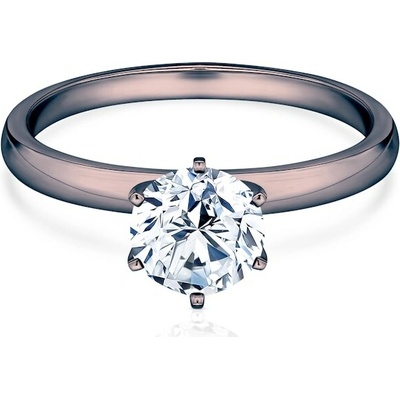 Savicki Zásnubný prsteň čierne zlato diamant SV R12 D CZ