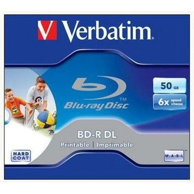 Verbatim 43735 BD-R Dual Layer, Jewel box, 50GB, 6x, с опция за печат (43735)