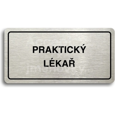 ACCEPT Piktogram PRAKTICKÝ LÉKAŘ - stříbrná tabulka - černý tisk