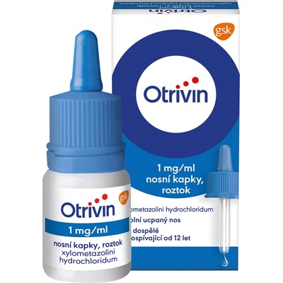 Otrivin 1mg/ml nosní kapky při léčbě ucpaného nosu 10 ml