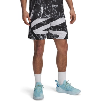 Image 1 of Under Armour Мъжки къси панталони Under Armour Curry Signature Sub Basketball Shorts Mens - Black/White