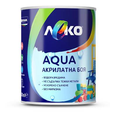 БОЯ ЛЕКО aqua АКРИЛАТНА ГЛАНЦ 0.600л ОНИКС (4005314)
