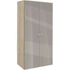 Bogdan Furniture G Двукрилен гардероб Memo. bg, модел BM-Ava 2, Гб сонома и сиво гланц