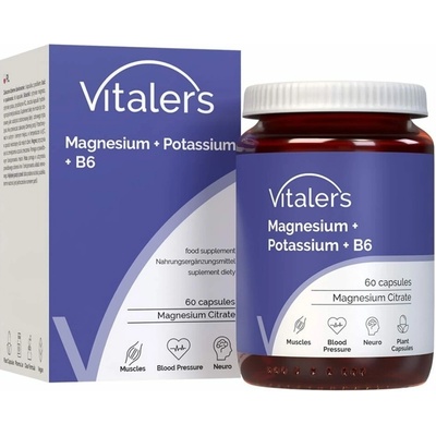 Vitaler's Horčík 100 mg + draslík 150 mg + vitamín B6 6 mg 60 kapsúl