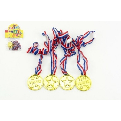 Medaile průměr 4cm 4ks plast