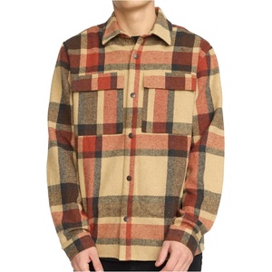 Revolution Мъжка риза с копчета Revolution Utility Shirt Checked Shirt - Brown (033-2975-0113)