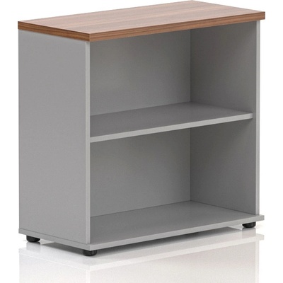 Nábytek Designový cz SB280 19 - Kancelářský regál Komfort, 80x38,5x76 cm, bez dveří, ořech/šedá – Zboží Mobilmania