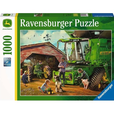 Ravensburger Пъзел Ravensburger от 1000 части - John Deere: Преди и Сега (12000383)