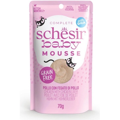 Schesir Baby&Kitten Mousse kuracie s pečeňou pena 70 g