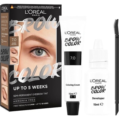 L'Oréal Paris Brow Color Semi-Permanent Eyebrow Tint 7.0 Dark Blond 1 ml – Zboží Dáma