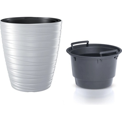 PlasticFuture Kvetináč s vložkou MAXE biely, 47,5 cm