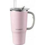 Buydeem Thermal mug with straw 700 ml, model DS57, color Pink