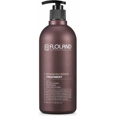 FLOLAND Първокласна грижа маска-балсам с Копринен кератин - 530 ml Floland Premium Silk Keratin Treatment