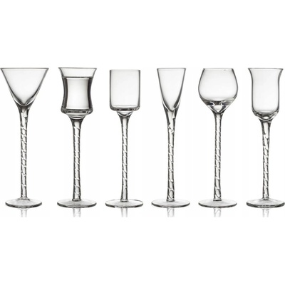 Lyngby Glas Skleničky na likér skleničky na likér sklenice na vodku AQUAVIT bezbarvé 6 x 25 ml