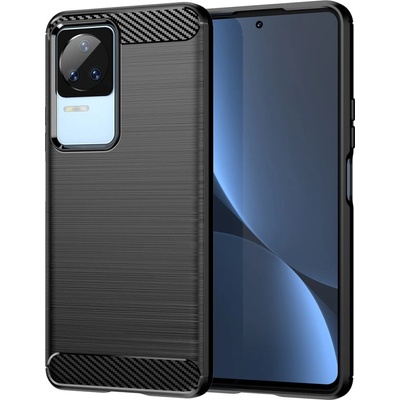 HQWear Силиконов кейс Carbon Case за Xiaomi Poco F4 5G, гъвкав, черен (5907769347993)