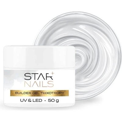 Starnails Uv Led Builder gel Thixotropy stavební tixo gel s tekutou pamětí milky 002 50ml