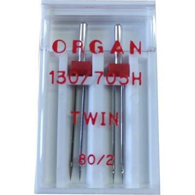 TOYOTA Jehly do šicího stroje ORGAN Jehly TWIN – dvojjehly (ND5102)