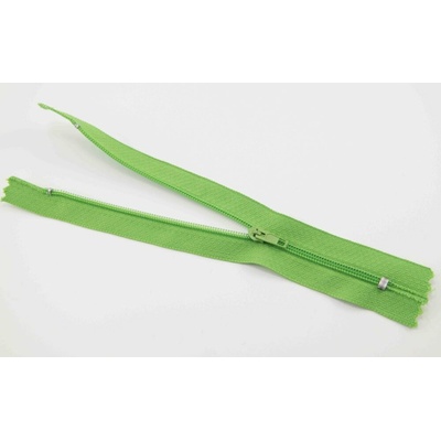 Nedeliteľný jemný plastový špirálový zips (veľkosť číslo 3) rôzne farby - dĺžka 12 cm - 60 cm 16 cm Jabĺčkovo zelená 2
