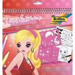 folia Книжка за рисуване със стикери и шаблони Folia - Гримове и прически (4001868064506) - ozone
