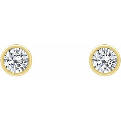 Eppi Zlaté bezel náušnice s 0.16ct diamantmi Delilah E32018