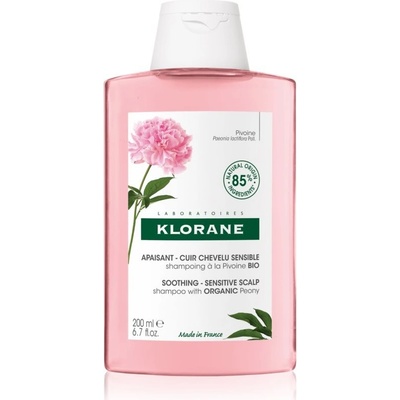 Klorane Organic Peony Soothing Shampoo posilujúci šampón pre citlivú pokožku hlavy 200 ml