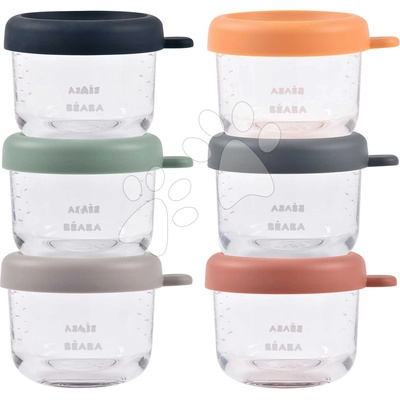 Beaba Tégliky na jedlo sklenené 6 x 250 ml Sunrise