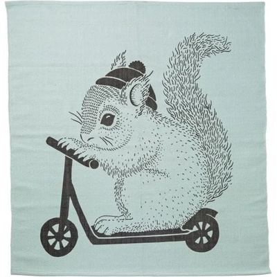 Bloomingville Памучно килимче Bloomingville - С катеричка, зелено (BL1026)