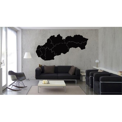 Slovenské kraje mapa - 8 dřevěných krajů na zeď - 30x15 cm
