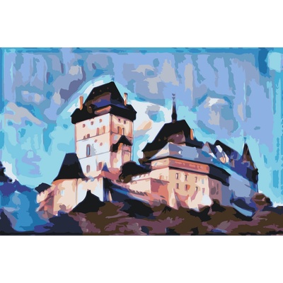 Vymalujsisam.cz Malování podle čísel Hrad Karlštejn Velikost 40 x 60 cm Rámování Pouze srolované plátno