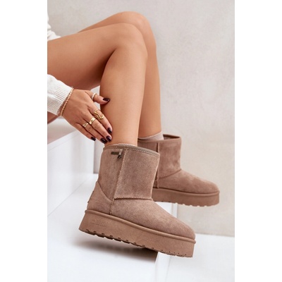 Big Star High women's snow boots on the platform OO274A097 beige