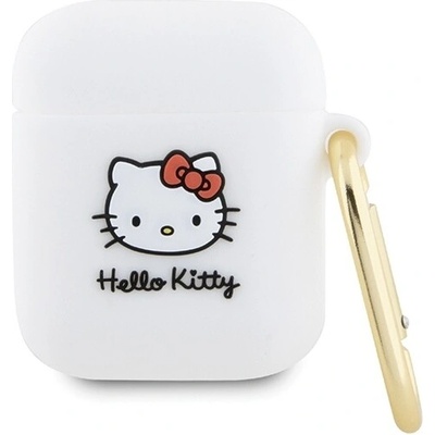 Hello Kitty Silicone 3D Kitty Head puzdro pre Apple AirPods 1 / 2 KF2345690