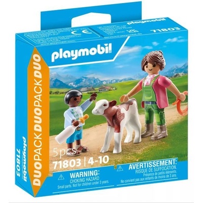 Playmobil Playmobil: Комплект фермер с теле (71803)